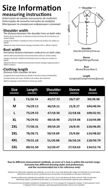 Men's Shirt Summer Clothing Gradient Design Graphic 3D Print Shirts Short Sleeve Tops Streetwear Loose Casual Hawaiian Shirts - Ellianto fashion Men's