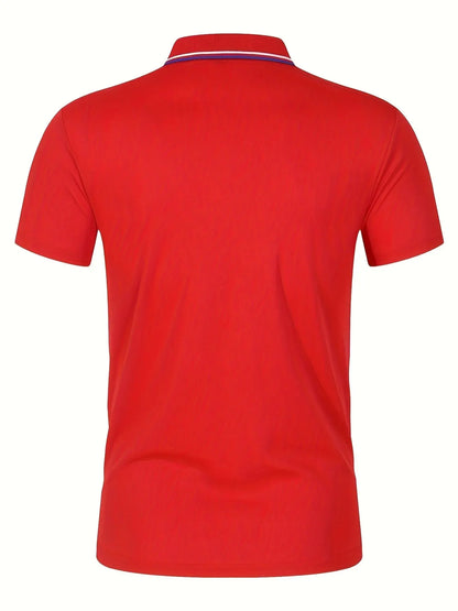 2025 Hot Sale Men's Summer Casual Breathable Comfortable Polo Shirt Men's Solid Color High Quality Short Sleeve T-Shirt - Ellianto fashion Men's
