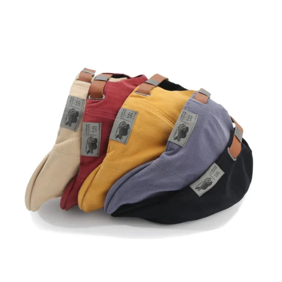 Retro Classic Beret for Men and Women Japanese Street Trend Wearing Duckbill Hats Instead Versatile for Summer and Autumn - Ellianto fashion Men's