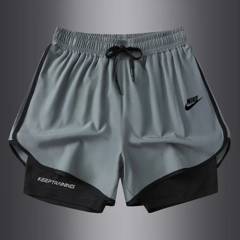 Nike Men's Breathable Shorts, Athletic, Quick Drying, Comfortable, Soft, Slim-fit, Drawstring Training Sweatpants, Multicolor - Ellianto fashion Men's