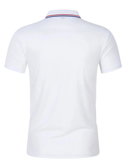 2025 Hot Sale Men's Summer Casual Breathable Comfortable Polo Shirt Men's Solid Color High Quality Short Sleeve T-Shirt - Ellianto fashion Men's