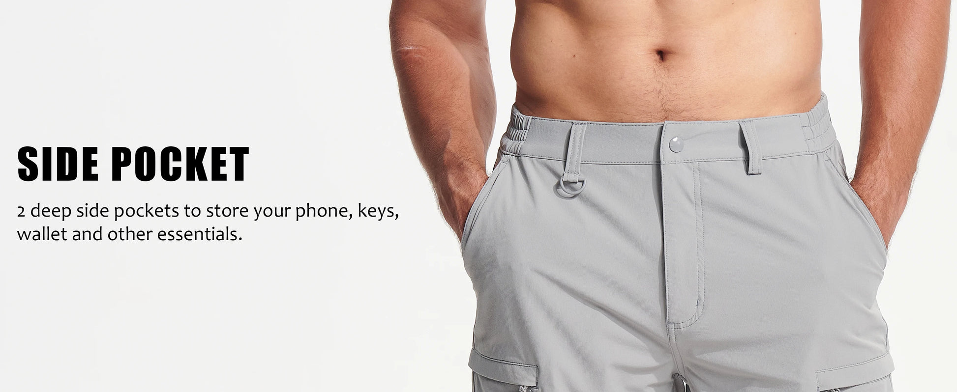 TACVASEN Summer Moisture Wicking Casual Shorts Mens Cargo Work Shorts Running Jogging Sports Bottoms Nylon Rip-Stop Short Pants - Ellianto fashion Men's