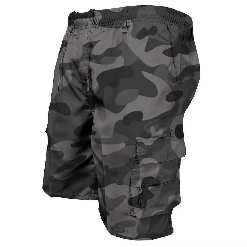 Men's Summer Tactical Cargo Shorts Military - Inspired Fashionable Pockets Camouflage for Jogging, Hiking & Work - Ellianto fashion Men's