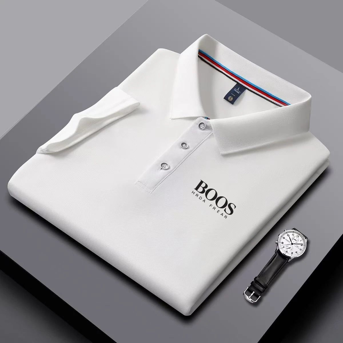 Men'S New Solid Color Polo Shirt Short Sleeved, Casual, Fashionable, Breathable And Comfortable Top, New Product, Ca - Ellianto fashion Men's