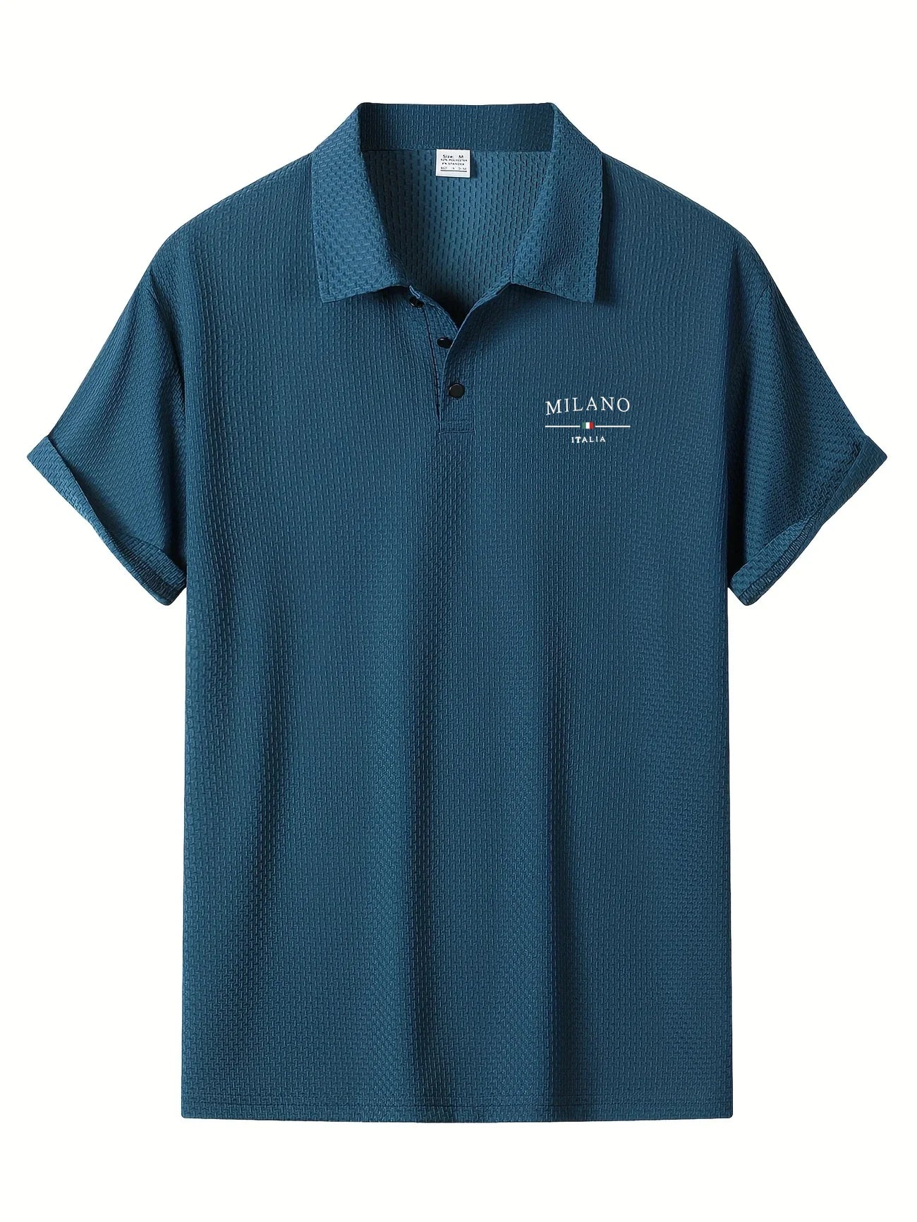 Men's Polo shirt, summer thin lapel short-sleeved, fashionable printed S314MILANO youth casual versatile top - Ellianto fashion Men's