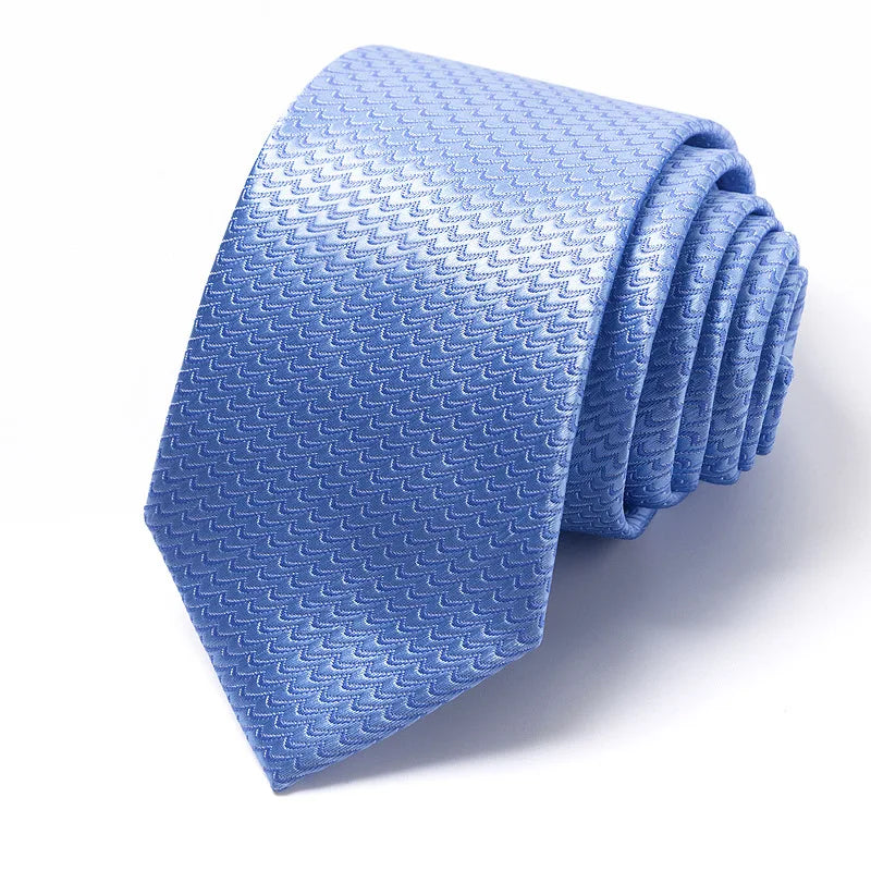 High-quality Wedding Ties For Men Fashion New Style Blue Strip Print Neckties Daily Office Apparel Accessories Gift For Man - Ellianto fashion Men's