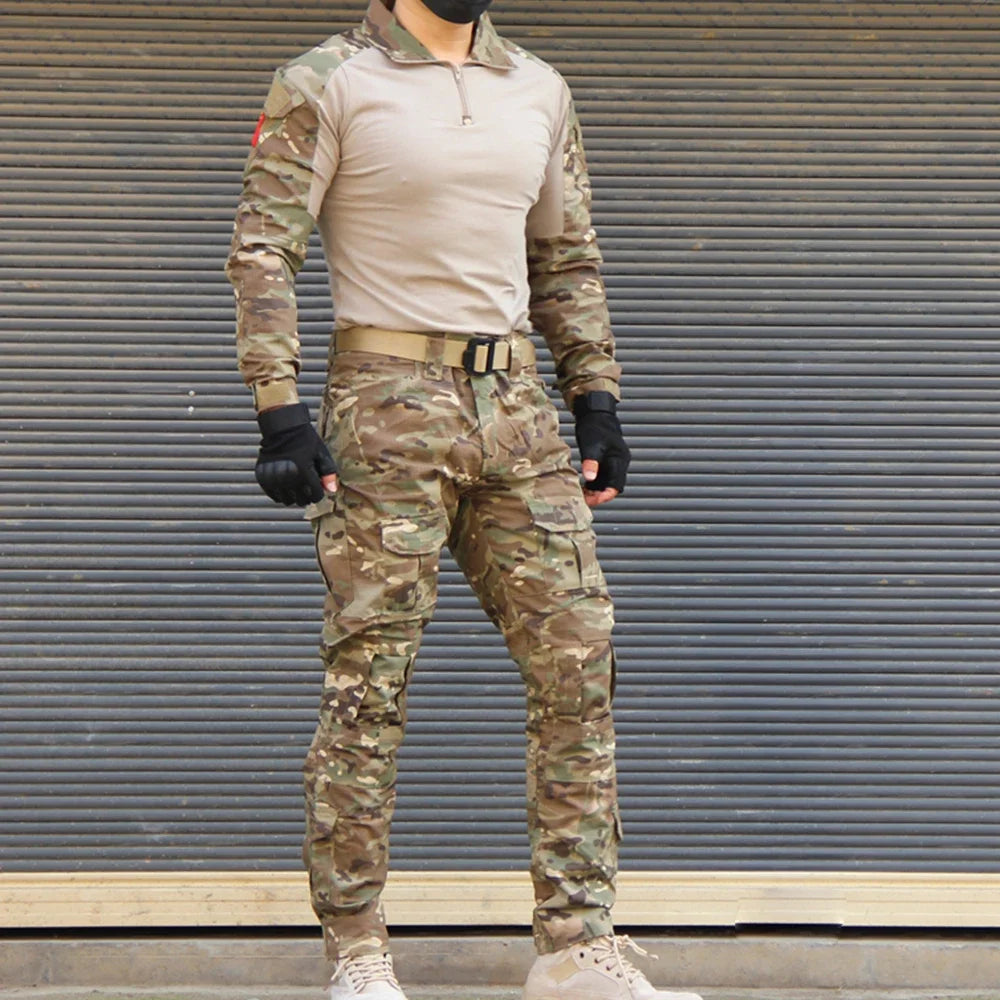 Tactical Uniform Suits Milit Outdoor Camouflage Suit Hunting Shirts Pants Fish Trainning Airsoft Paintball Clothes Sets - Ellianto fashion Men's