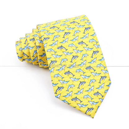 New 42 Colors Men Thin Silk Tie Soft Novelty Animal Fruit Skeleton Cravatas Casual Party Wedding Accessories Gift Free Shipping - Ellianto fashion Men's