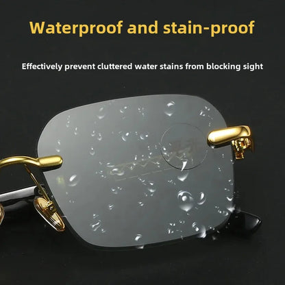 Natural Crystal Stone Eye Glasses Green Unique Eastern Sea Old Material Men's Women's Rimless High-End Eye Protection Sun Glasse