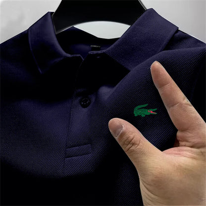 Summer men's outdoor sports golf POLO shirt lapel street casual top versatile business high quality quick-drying breathable top - Ellianto fashion Men's
