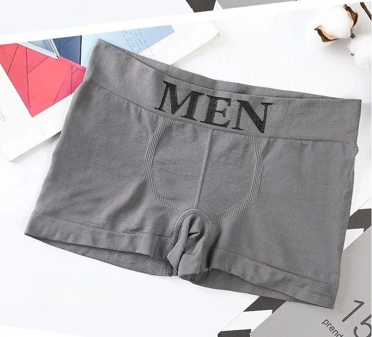 3Pcs/Lot Men's Panties Underwear Boxers Breathable Man Boxer Solid Underpants Comfortable Male Brand Shorts Black Blue Underwear - Ellianto fashion Men's