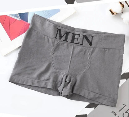 3Pcs/Lot Men's Panties Underwear Boxers Breathable Man Boxer Solid Underpants Comfortable Male Brand Shorts Black Blue Underwear - Ellianto fashion Men's