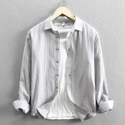Summer Cotton-Linen Long-Sleeve Shirt – Lightweight Breathability and Effortless Sophistication for the Modern Man