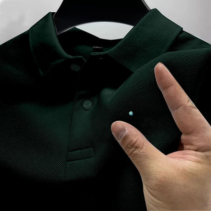 2025 men's comfortable polo shirt, luxurious, atmospheric, breathable, casual and fashionable, with a lapel design for summer - Ellianto fashion Men's