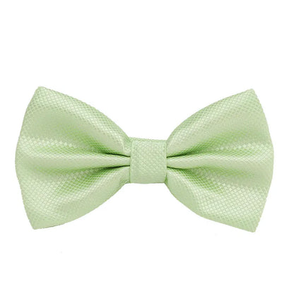 Solid Bowtie Mans Tie Solid Fashion Check Bowties Wedding Banquet Black Gold Red Green Pink Black White Classic Bow Ties For Men - Ellianto fashion Men's