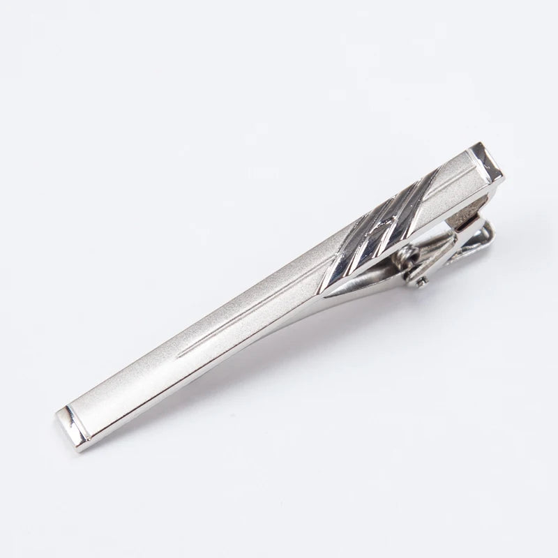 Men Metal Silver Color Tie Clip For Wedding gifts Necktie Clasp Clip Gentleman Ties Bar Crystal Tie Pin For Men's Accessories - Ellianto fashion Men's