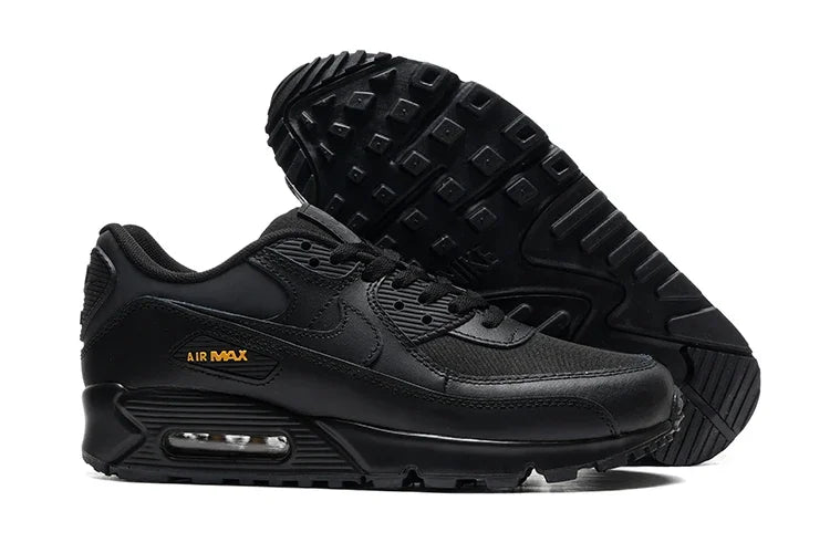 Nike Air Max 90 Fashionable Versatile Comfortable Height-increasing Air-cushioned Shock-absorbing Casual Running Shoe Black - Ellianto fashion Men's