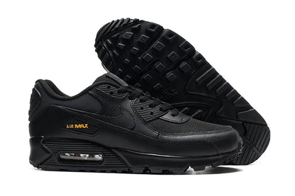 Nike Air Max 90 Fashionable Versatile Comfortable Height-increasing Air-cushioned Shock-absorbing Casual Running Shoe Black - Ellianto fashion Men's