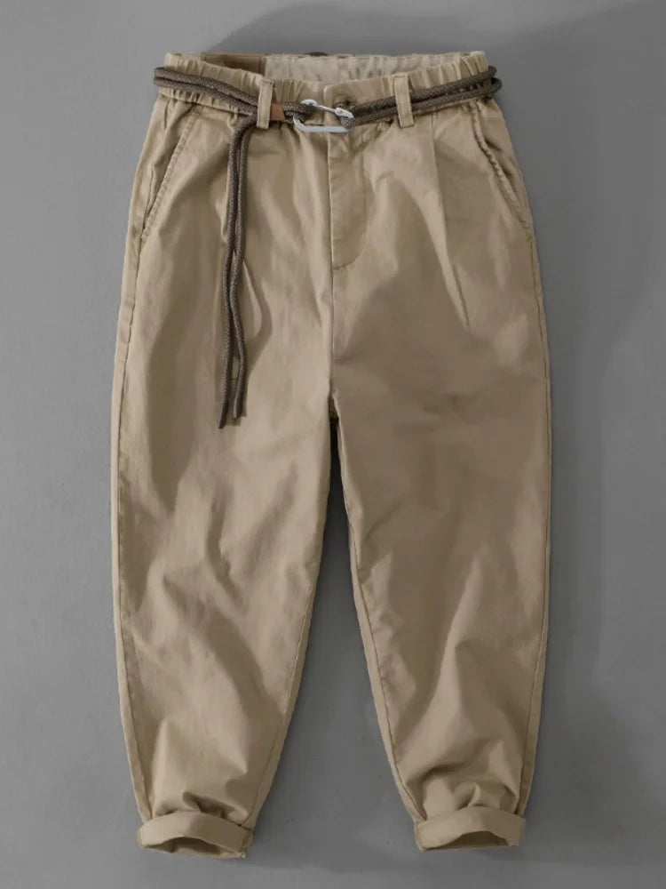 2025 New Men's clothing, Japanese workwear, pants, versatile, loose fit, youth heavyweight casual workwear, men's pants - Ellianto fashion Men's