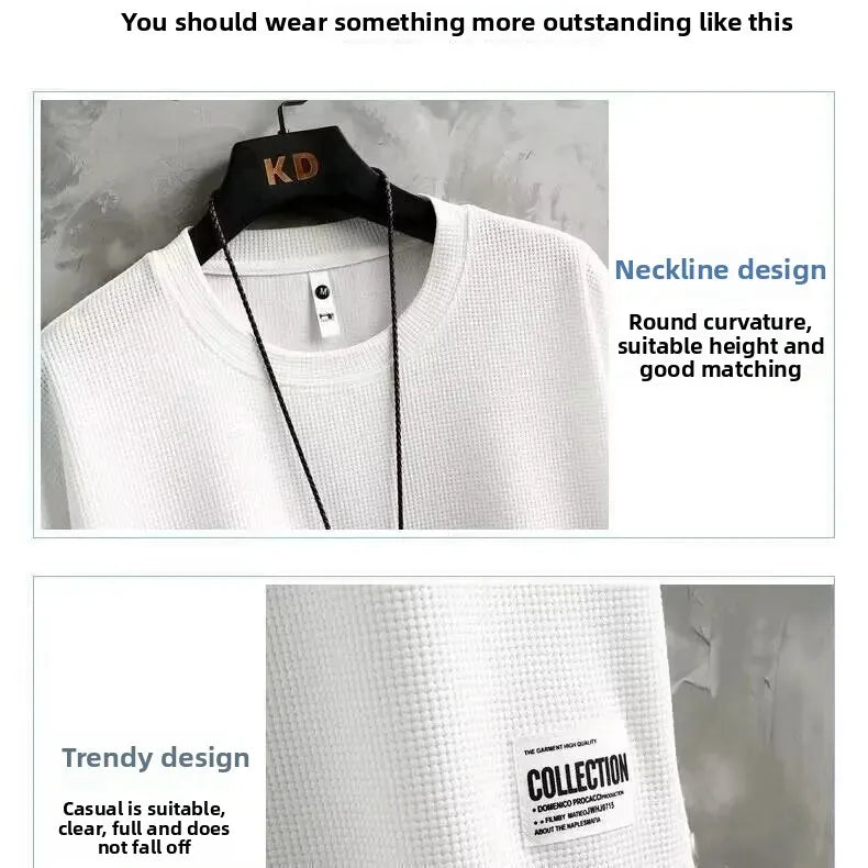Men's Sportswear Set Summer Short Sleeve T-shirt Casual Shorts Two-piece Trendy Fashion Cross-Border Bestseller - Ellianto fashion Men's