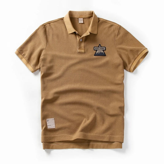 Summer Mens Polo shirts Cotton Shirts Short Sleeve Letter Embroidered Emblem Simple Shirt for Male Size M-3XL BP13205 - Ellianto fashion Men's