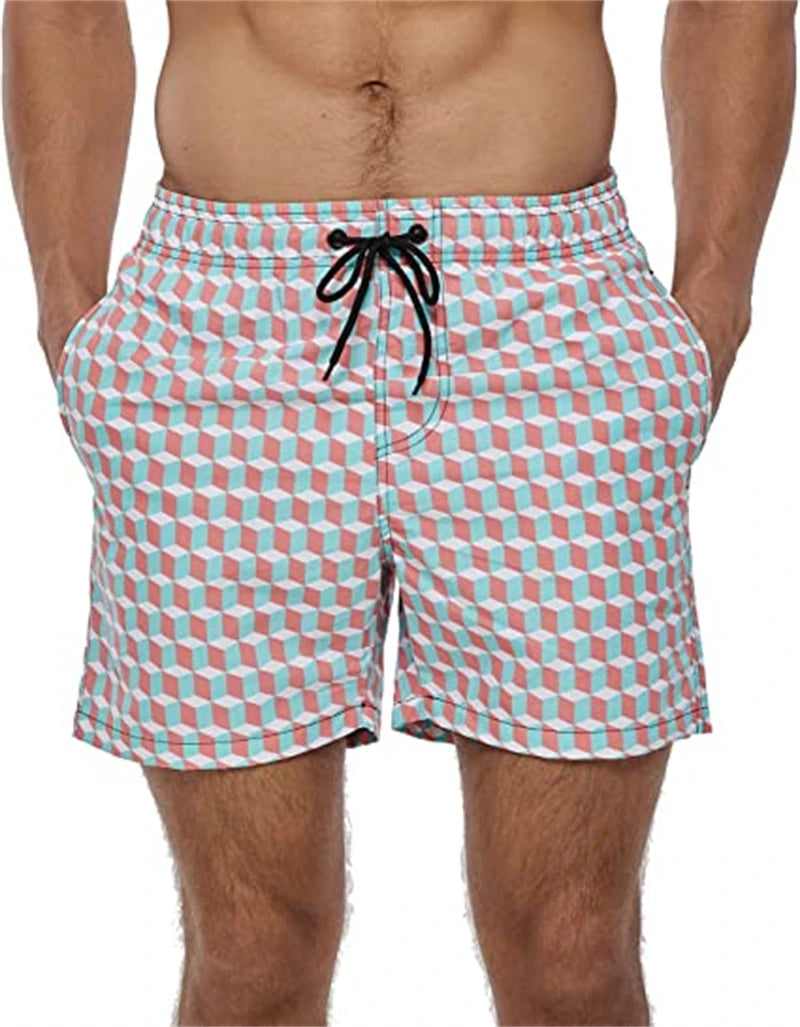 Men Summer Swimwear Shorts Male Swimming Trunks Swimsuits Beachwea Man Surf Beach Swim Sport Pants Board And Pockets - Ellianto fashion Men's