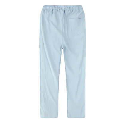 Men's Cotton Linen Pants Joggers Sweatpants Streetwear Breathable Solid Color Linen Trousers Vacation Summer Loose Pants S-5XL - Ellianto fashion Men's