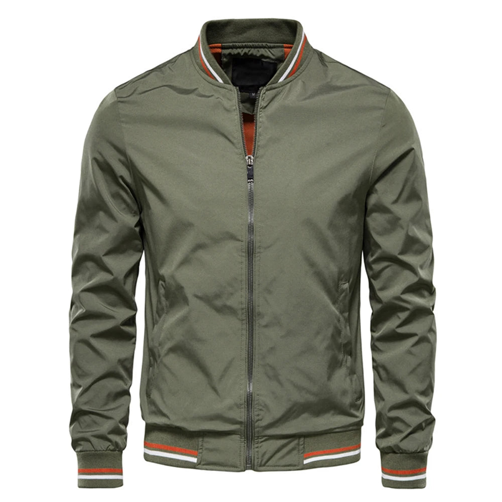 Spring Summer Bomber Jacket Men Black Casual Slim Fit Baseball Mens Jackets New Autumn Fashion High Quality Jackets for Men - Ellianto fashion Men's