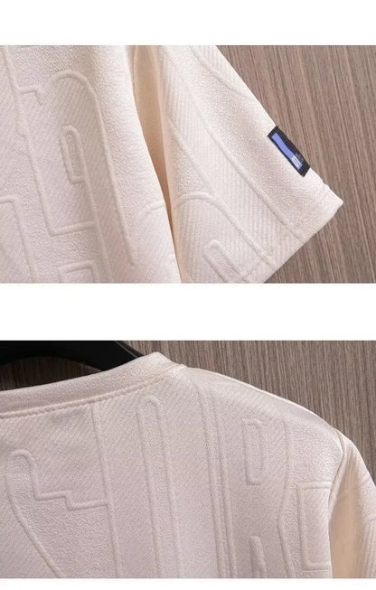 Casual Summer American Sports Wear Set for Men Short Sleeve T-Shirt And Shorts Two-Piece Suit Teenage Boy Fashion Outfit - Ellianto fashion Men's