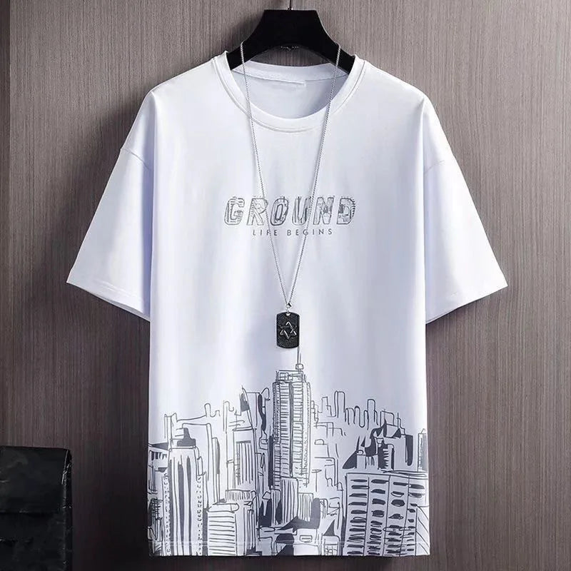 Casual Fashion Men's Two-piece Set Short Sleeve T-shirt Shorts Summer Style Sporty Stylish Men's Wear - Ellianto fashion Men's
