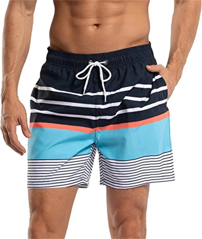 Men Summer Swimwear Shorts Male Swimming Trunks Swimsuits Beachwea Man Surf Beach Swim Sport Pants Board And Pockets - Ellianto fashion Men's