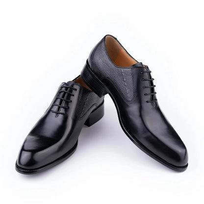 Formal Men's Shoes Fashion Style Men Italian Shoe High Quality Dress Oxfords Handmade Office Party Genuine Leather Business Shoe - Ellianto fashion Men's