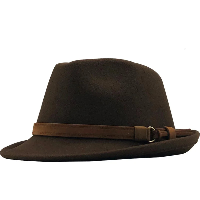 Warm Hats for Men and Women British Retro Jazz Hat Fashion Casual Small Top Hat Classic Panama Hat Simple Gentleman Small Cap - Ellianto fashion Men's