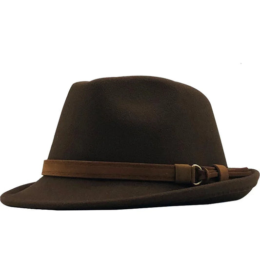 Warm Hats for Men and Women British Retro Jazz Hat Fashion Casual Small Top Hat Classic Panama Hat Simple Gentleman Small Cap - Ellianto fashion Men's
