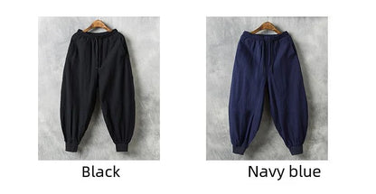 Autumn Men's Linen Casual Pants Loose-fit Trendy Bloomers - Ellianto fashion Men's