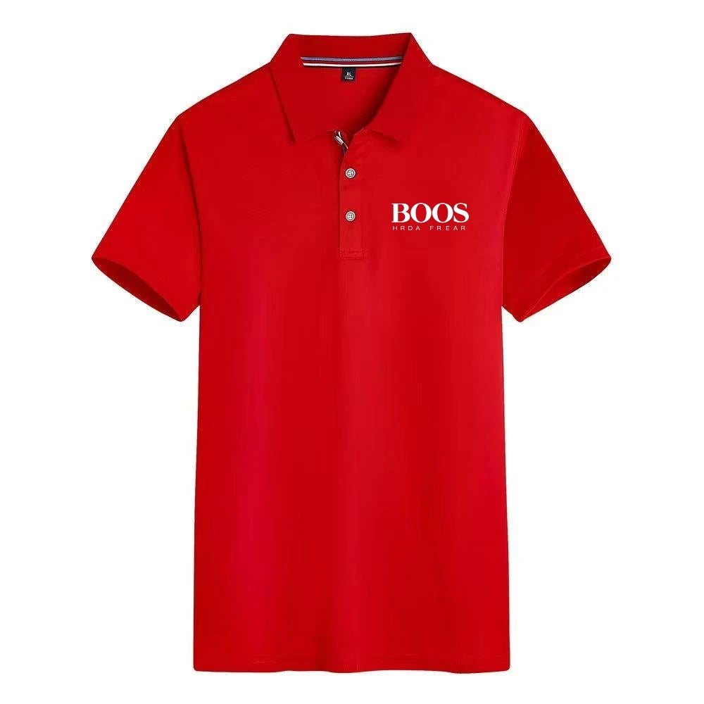 Men'S New Solid Color Polo Shirt Short Sleeved, Casual, Fashionable, Breathable And Comfortable Top, New Product, Ca - Ellianto fashion Men's