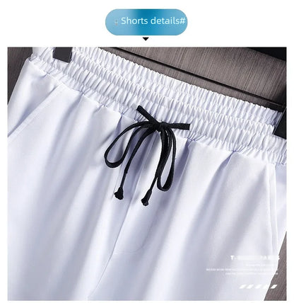 Casual Fashion Men's Two-piece Set Short Sleeve T-shirt Shorts Summer Style Sporty Stylish Men's Wear - Ellianto fashion Men's