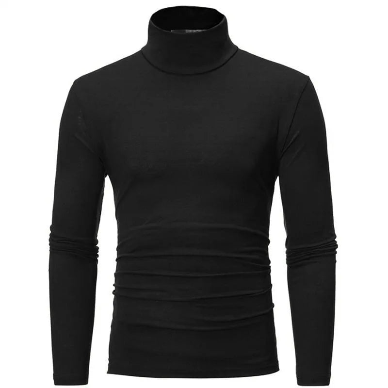 Thermal Underwear Tops Men Spring Clothes Thermal Shirt Autumn Men's Winter Tights High Neck Thin Slim Fit Long Sleeve T-shirt - Ellianto fashion Men's