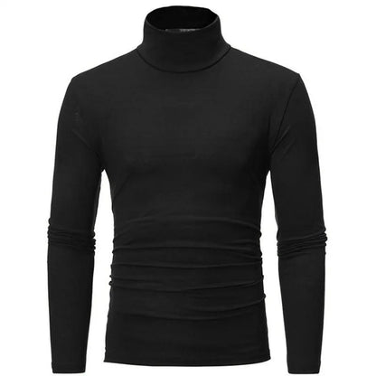 Thermal Underwear Tops Men Spring Clothes Thermal Shirt Autumn Men's Winter Tights High Neck Thin Slim Fit Long Sleeve T-shirt - Ellianto fashion Men's