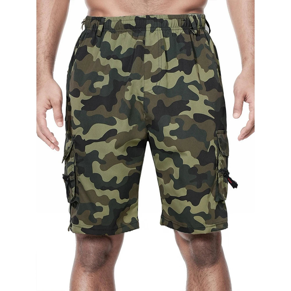 Men's Cargo Shorts Big Size Sports Knee Shorts Classic Short Pants Streetwear Straight Loose Work Casual Street Shorts - Ellianto fashion Men's