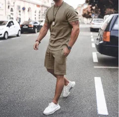 Men's Casual Sports Suit Quick Drying Short Sleeved T-shirt Loose Shorts Street Trend Two-piece Set Multi-color - Ellianto fashion Men's
