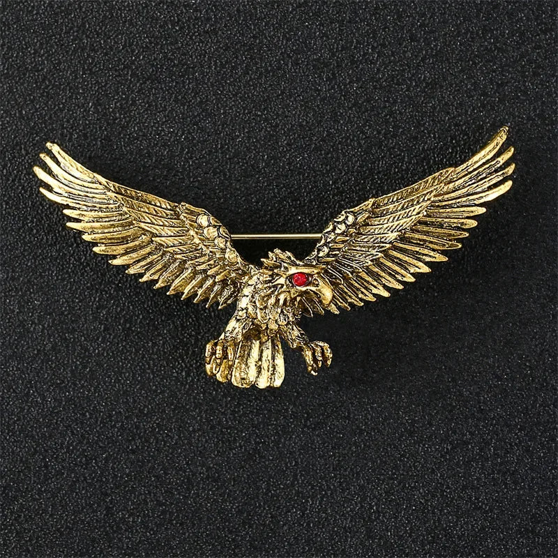 High-end Metal Wolf Head Brooch Metal Animal Lion Badge Lapel Pins for Men Vintage Suit Collar Accessories Casual Jewelry Gifts
