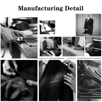 Men's suit houndstooth stripes brown notch lapel casual jacket for wedding ball party formal event birthday gift, custom tuxedo - Ellianto fashion Men's