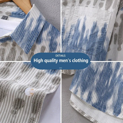 Men’s 100% Cotton Retro American Casual Shirt – Timeless Style with Lightweight, All-Day Comfort for the Modern Gentleman