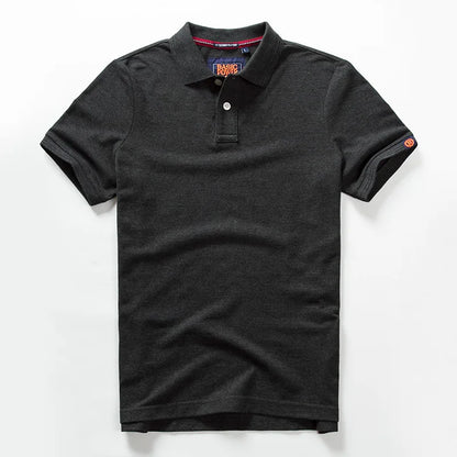 Shirts for Men Summer Cotton T shirts luxury Men Clothing Short Sleeve tee Tops man Simple business Shirt Goth Punk mens shirts - Ellianto fashion Men's