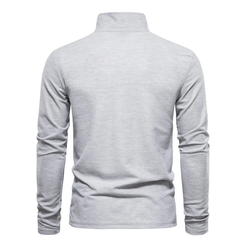 AIOPESON Deer Embroidery Men's Polo Shirts Solid Color Long Sleeve Polo Shirts for Men New Spring Social Business Polos Male - Ellianto fashion Men's