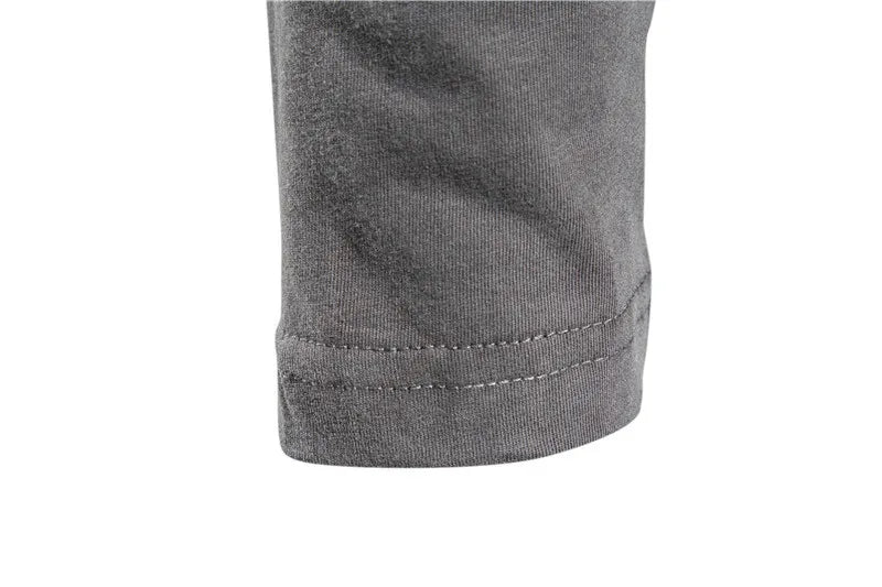 Men‘s T-shirts 100% Cotton Long Sleeve Casual Tops Solid Color High Quality Backing T-Shirt Spring Autumn Classic Men Clothing - Ellianto fashion Men's
