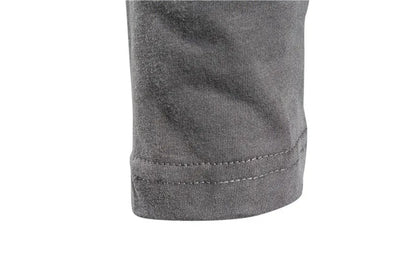 Men‘s T-shirts 100% Cotton Long Sleeve Casual Tops Solid Color High Quality Backing T-Shirt Spring Autumn Classic Men Clothing - Ellianto fashion Men's