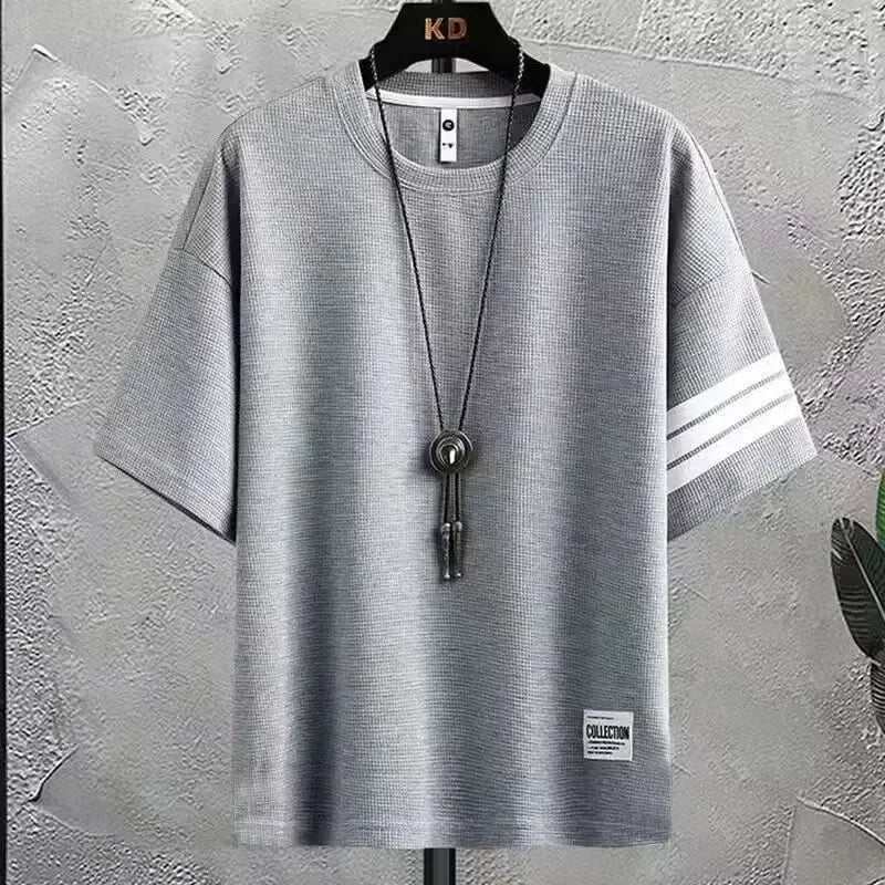 Fashionable Casual Men's Sport Suit Short Sleeves Summer Style Trendy Brand Matching Complete Set Stylish Male Wear - Ellianto fashion Men's
