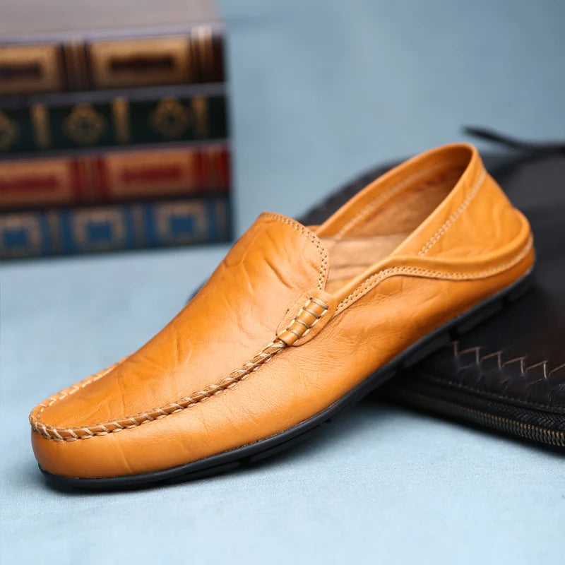 Men's Leather Casual loafers Shoes wedding Dress Shoes New Big Size Moccasins Shoes Suede shoes High Quality zapatos - Ellianto fashion Men's